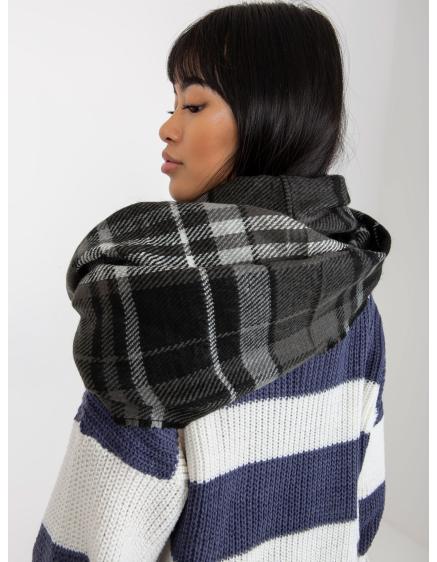 Dámsky kockovaný zimný komín PARNELLA čiernobiely