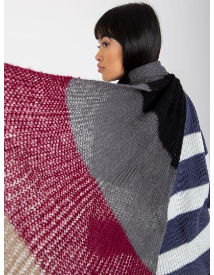 Női sál nőknek COLIA szürke és bordó szürke és bordó