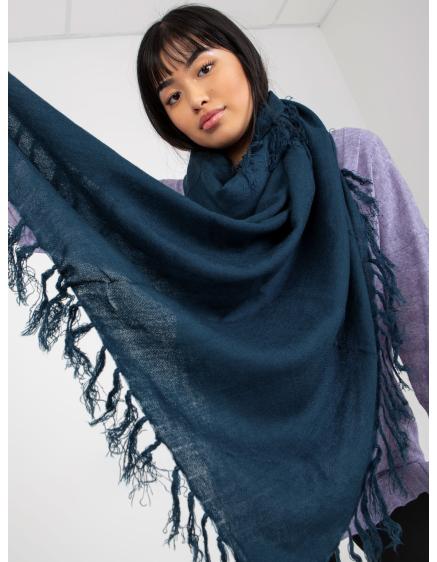 Női rojtos sál RIVA tengerészkék színben