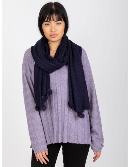 Damski szalik wzorzysty CHANTAL ciemnoniebieski