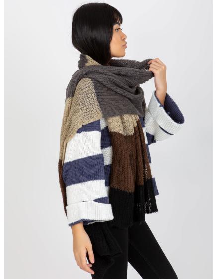 Női sál CARESS fekete és barna