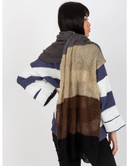 Női sál CARESS fekete és barna