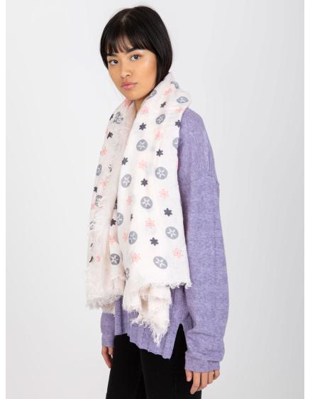 Női nyomtatott sál JOCELYN világos rózsaszín