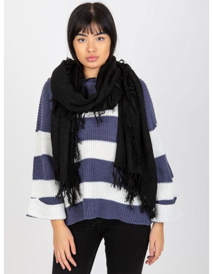 Női sál rojtokkal ADALIZ fekete