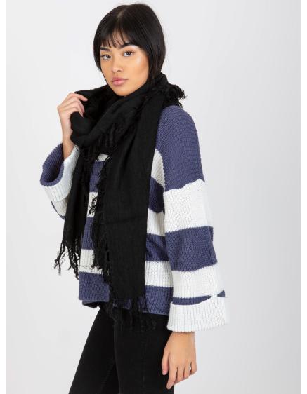 Női sál rojtokkal ADALIZ fekete