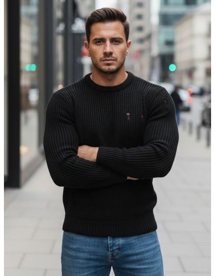 Pánsky sveter BO čierny