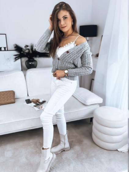 Dámský svetr RIGLA světle šedý – fotografie produktu 3
