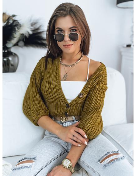 Női pulóver NUTI mustár