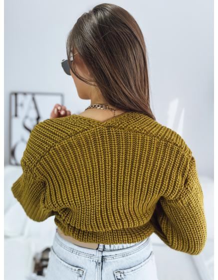 Női pulóver NUTI mustár