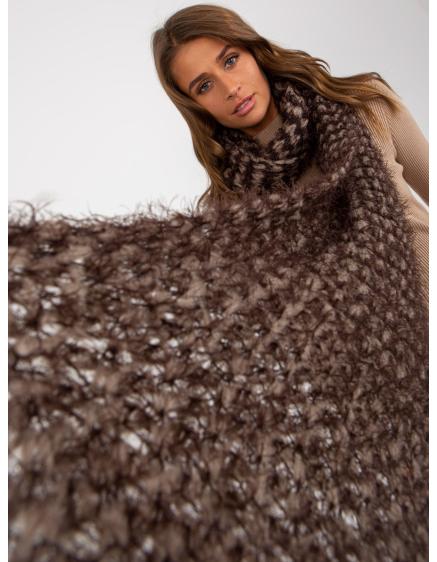 Dámsky šál SARAH tmavo béžový a hnedý