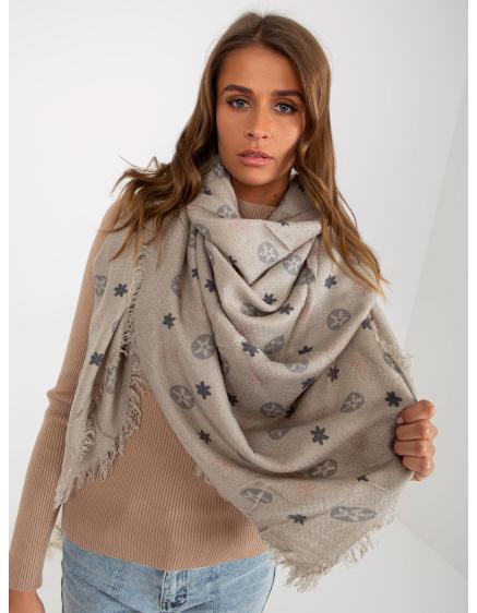 Női mintás sál COLETTE szürke