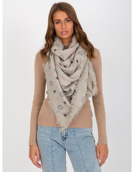 Női mintás sál COLETTE szürke