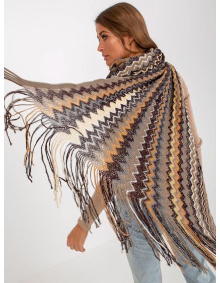 Női rojtos sál SUSIE bézs színben