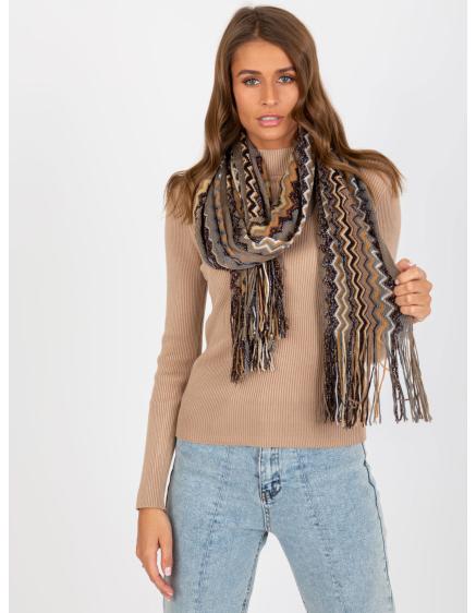 Női rojtos sál SUSIE bézs színben