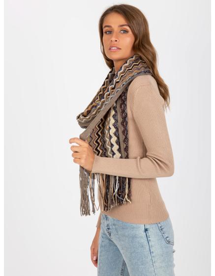 Női rojtos sál SUSIE bézs színben