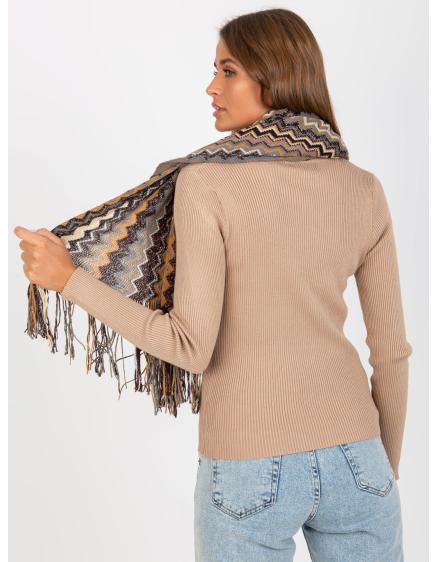 Női rojtos sál SUSIE bézs színben