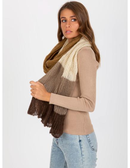 Női sál SPIRIT barna-bézs