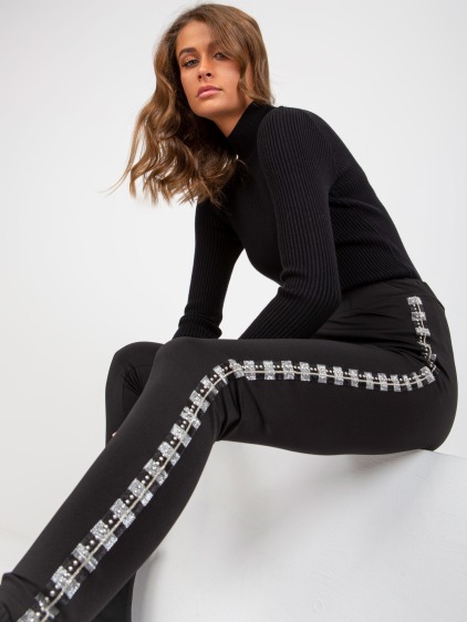 Női magas derekú leggings FREIDA fekete