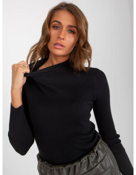 Női félcipzáras pulóver HELGA Fekete