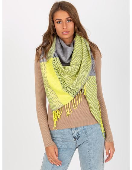 Női sál PHILA szürkés-sárga