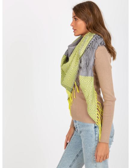 Női sál PHILA szürkés-sárga