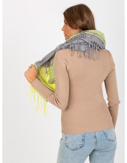 Női sál PHILA szürkés-sárga