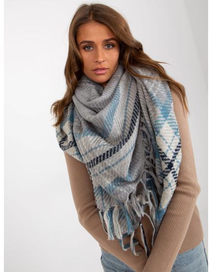Női kockás sál GABY szürke