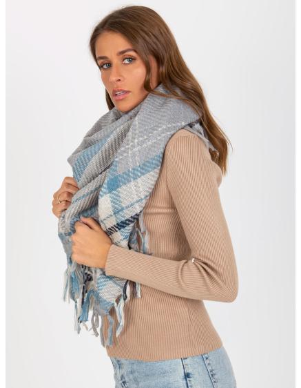 Női kockás sál GABY szürke