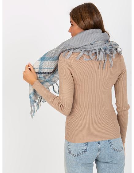 Női kockás sál GABY szürke