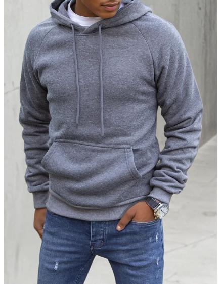 Férfi kapucnis pulóver BLAISE sötétszürke