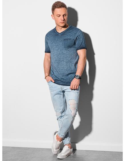Férfi sima póló FLORUS sötétkék
