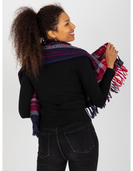 Női kockás sál KAREN sötétkék