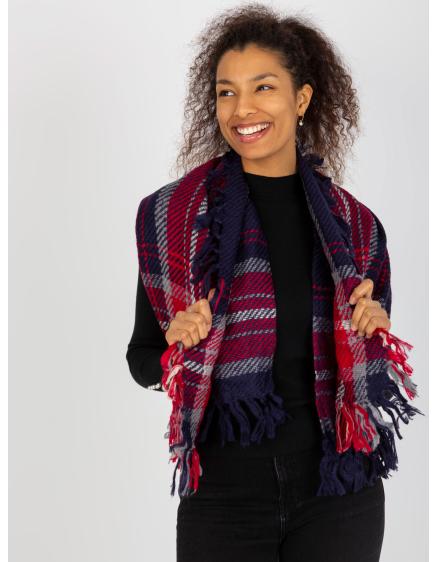 Női kockás sál KAREN sötétkék