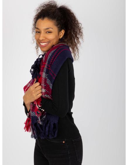 Női kockás sál KAREN sötétkék