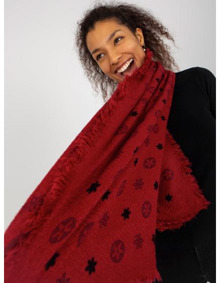 Női nyomtatott sál CRYSTAL red