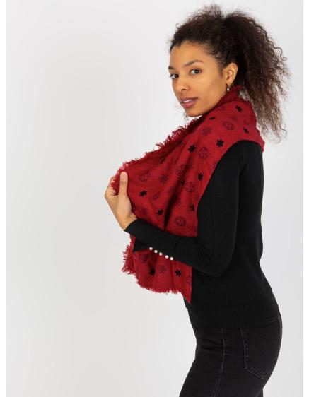 Női nyomtatott sál CRYSTAL red