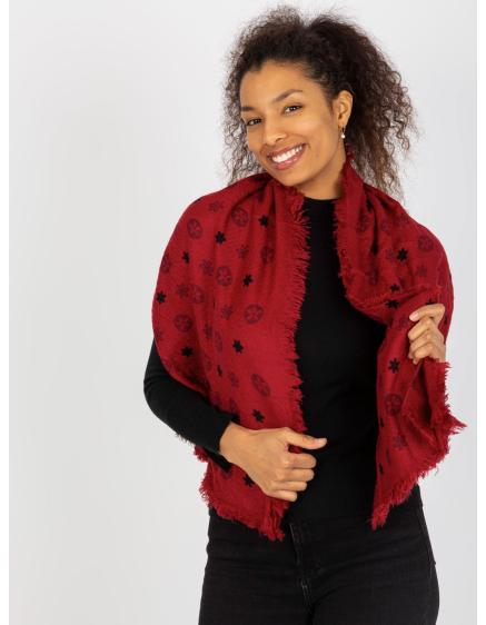 Női nyomtatott sál CRYSTAL red