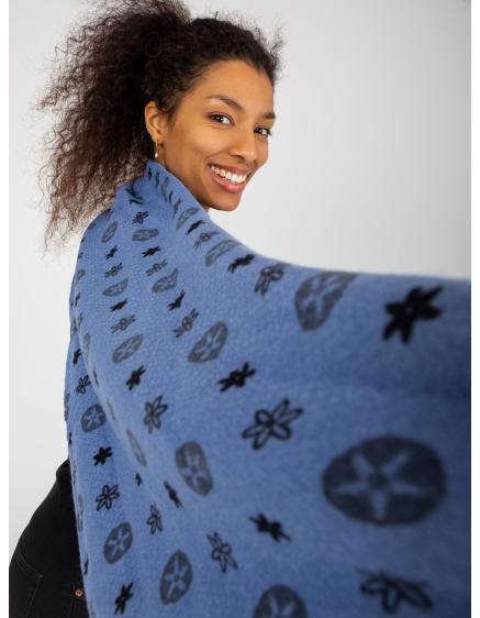 Női nyomtatott sál DULCE kék