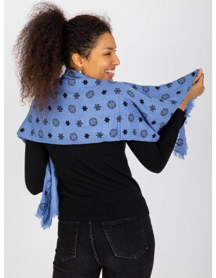 Női nyomtatott sál DULCE kék