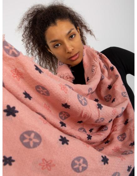 Női nyomtatott sál SCARLET pink
