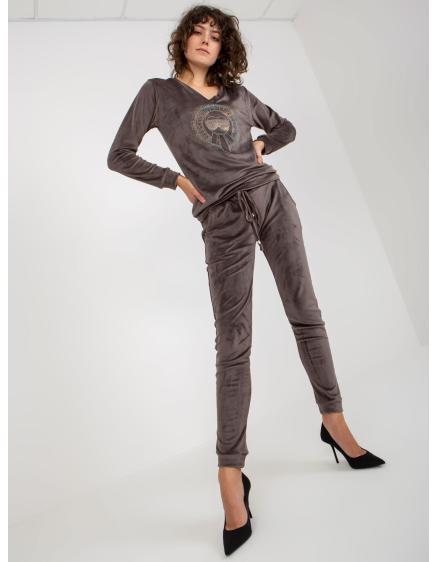 Dámska súprava s aplikáciou LUCIE tmavo šedá