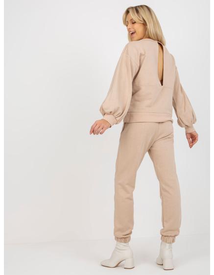 Női széles ujjú blúz szett VERA bézs színben