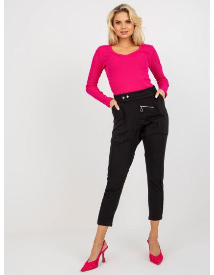 Női melegítőnadrág zsebekkel MONROE fekete