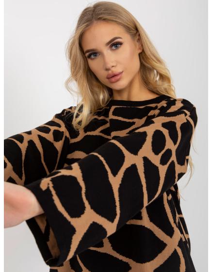 Dámsky sveter AVIANNA hnedo čierny