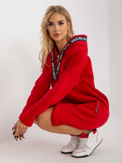 Dámska mikina oversize ELLA červená