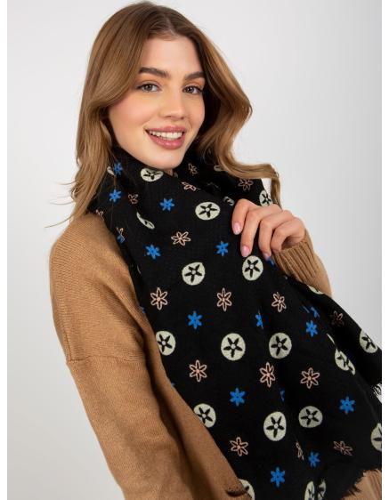 Dámsky šál s potlačou JANAE čierna