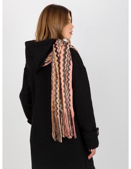 Női mintás sál DARBY világos rózsaszín