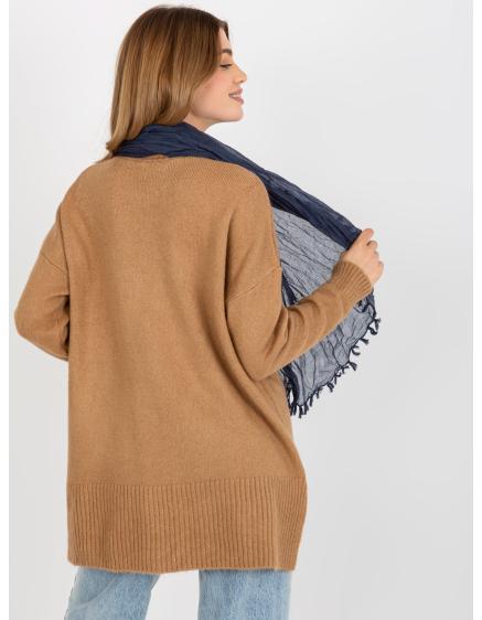 Női sál hajtásokkal MAVIS kék