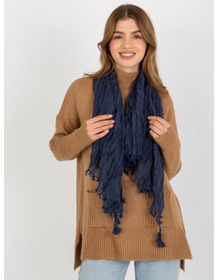 Női sál hajtásokkal MAVIS kék