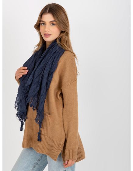 Női sál hajtásokkal MAVIS kék